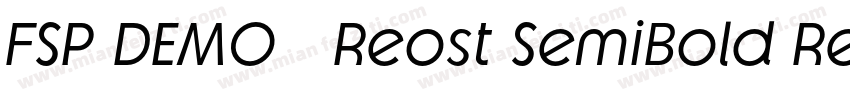 FSP DEMO   Reost SemiBold Regular字体转换
